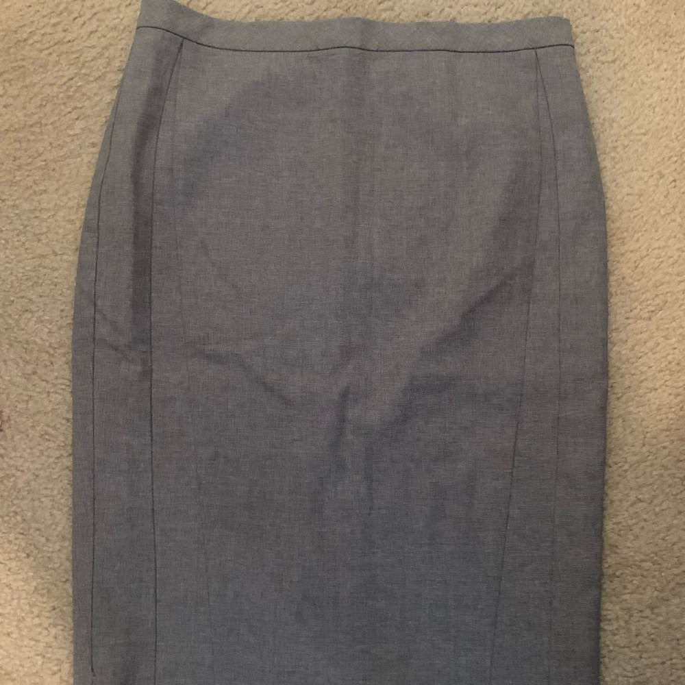 BCBG MAXAZRIA Gray Pencil Skirt Lined